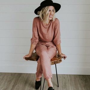 Roolee Dusty Rose Pink Jumpsuit